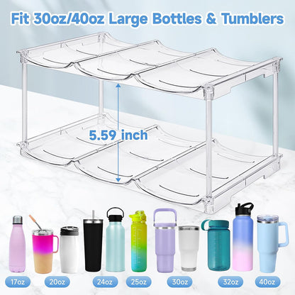 Water bottle organizer set