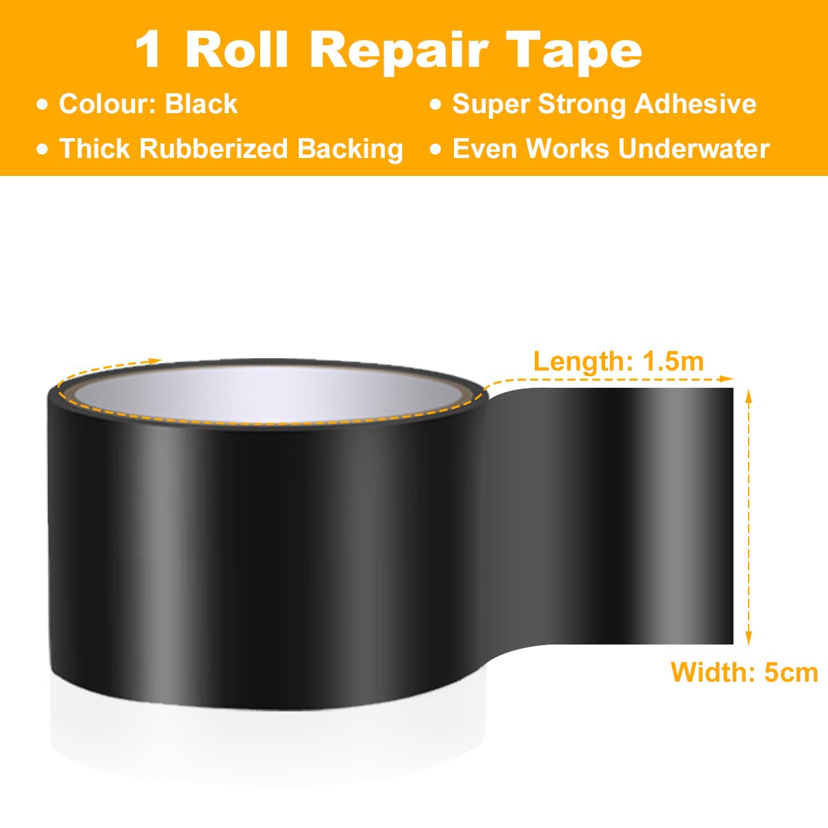 Leak repair tape for roofs and gutters