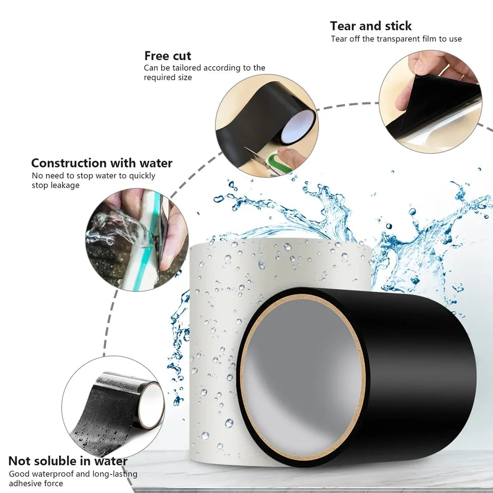 Sticky waterproof repair tape