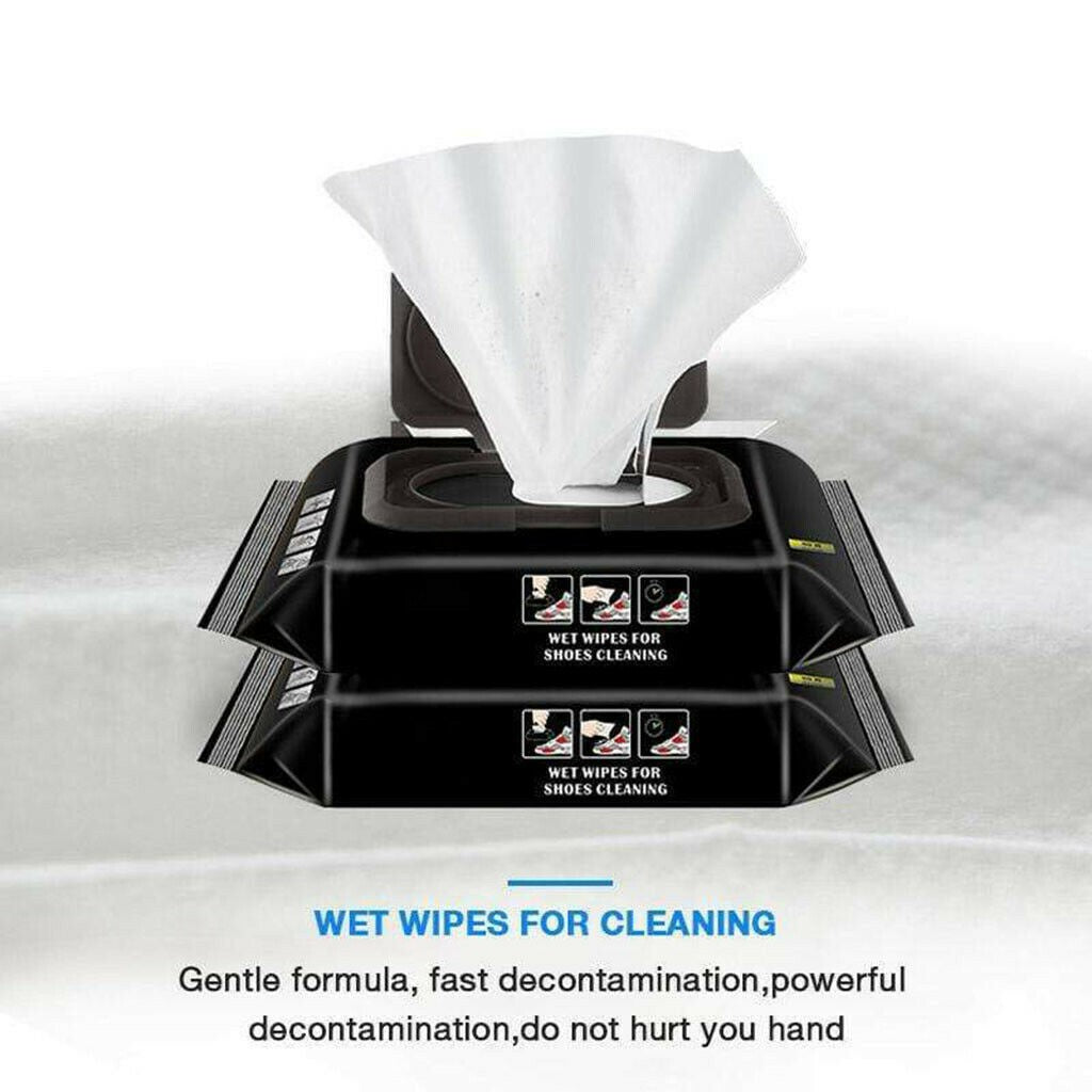 Disposable wipes for white sneakers