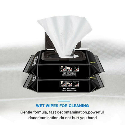 Disposable wipes for white sneakers