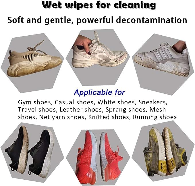 Sneaker cleaning wipes for quick cleaning