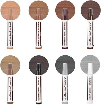 Furniture touch-up for scratches in maple, oak, cherry and walnut