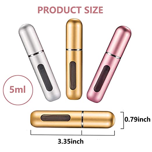 Portable Mini Refillable Perfume Empty Spray Bottle for Traveling and Outgoing 5ml