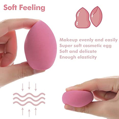 Makeup Sponge Set Beauty Blender Makeup Egg Shaped Sponges Blender Latex-Free