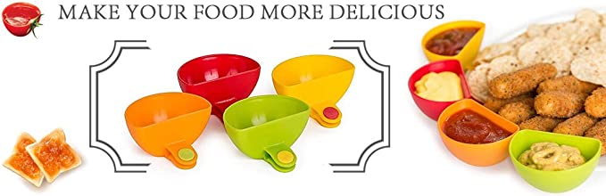 Dipping sauce clip that prevents messy cleanups