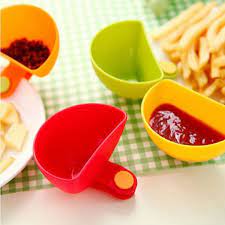 Dipping sauce clip in red and orange
