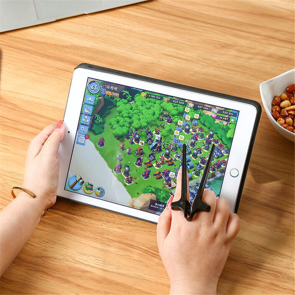 Finger chopsticks for eating chips while using your phone or computer