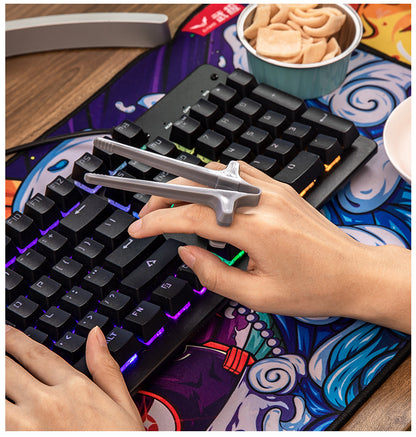 Finger chopsticks for eating snacks without dirty fingers while gaming