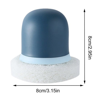 Handheld cleaning scrubber for pots, bowls and sinks