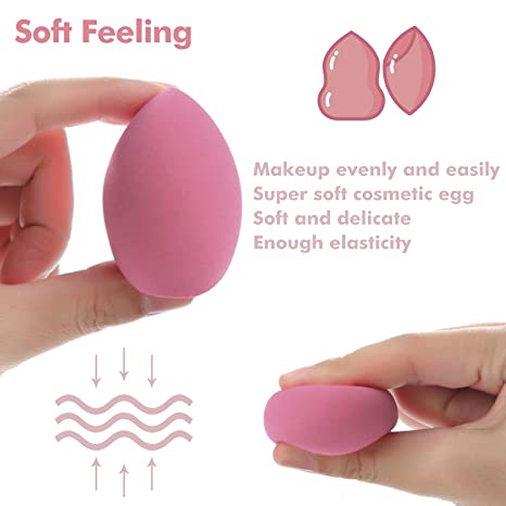 Latex-free egg-shaped makeup sponges for blending