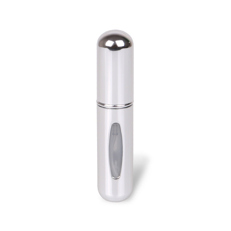 Mini refillable perfume spray bottle 5ml in silver
