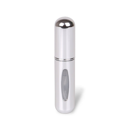 Mini refillable perfume spray bottle 5ml in silver