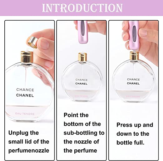 Easy-to-refill 5ml mini perfume atomizer bottle