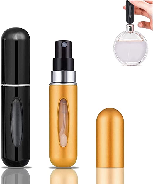 Mini refillable perfume spray bottle 5ml, a travel-size atomizer for perfume and cologne