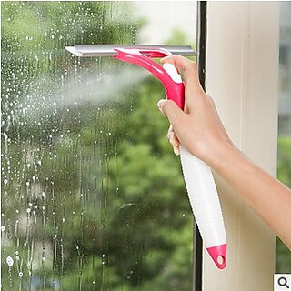 Window wiper with spray in red